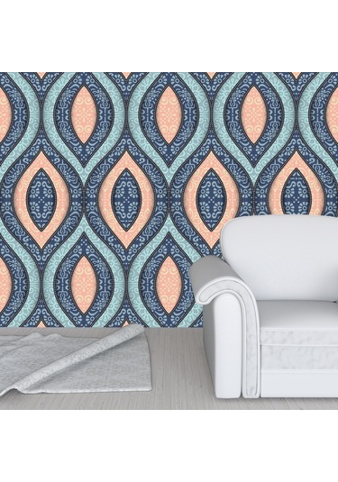 Duvar Kaplama Folyosu Pembe-Mavi