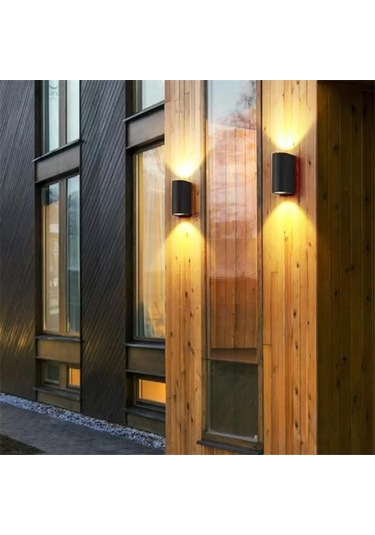 Cata 6w İki Yönlü Led Duvar Aplik - Gün Işığı 3000k - Siyah -ıp54 Siyah