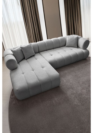 Petra Modern Köşe Koltuk Takımı Gri