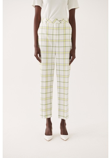 Perspective Adries Regular Fit Ekru Misket Limonu Renk Pantolon Ekru