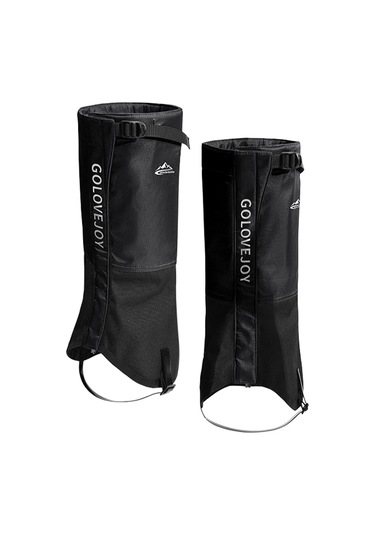 Butu Golovejoy Hx39 1 Çift Peluş Astarlı Su Geçirmez Bacak Çorapları Açık Hava Yürüyüş Tırmanma Kayak Bacak Kılıfı Siyah