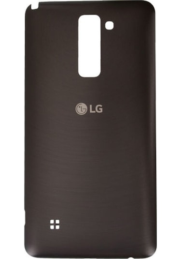 LG Uyumlu Stylus 2 K520 Arka Batarya Kapağı-Kahverengi