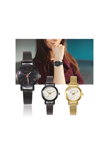 Samdoo Kadınlar İçin Minimalist Altın Renkli Kasa Ve Ağızlı Kayışlı Kol Saati, Doğru Zamanı Gösteren Kuvars Hareketli Stili, Partiler Ve Alışveriş İçin Uygun Diğer