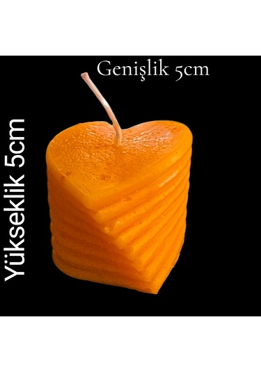 Dekoratif Kalp Figürü Kokul Mum Çok Renkli