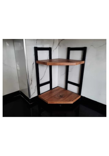 Tezgah Üstü Köşe Raf İkili Atlantik Çam