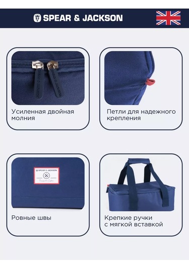 Spear & Jackson Öğle Yemeği Kutusu İçin 16 Litrelik Termal Çanta 217949326 Mavi