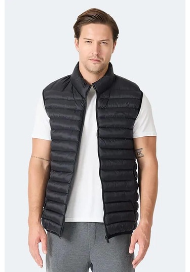 Slazenger Helıx Erkek Fermuar Cepli Siyah Yelek Siyah