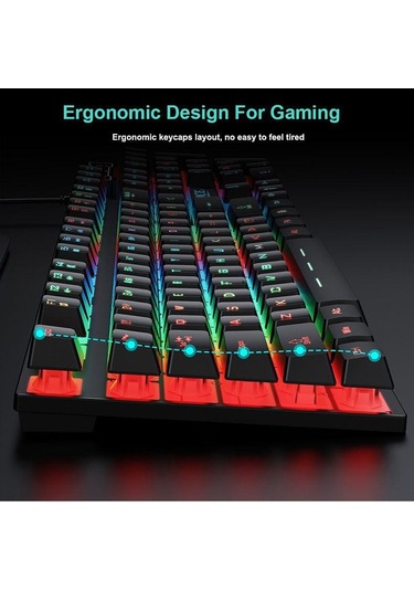 İmıce An-300 İngilizce Yüzeyden Kaydırılabilir Anahtar Kaplıklı Renkli Arka Işık Kablosuz Klavye Fare Seti Optik