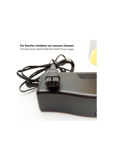 Shineyee Karcher Penceresi Süpürgesi İçin Değiştirme Şarj Cihazı - Wv50/wv60/wv70/wv75 Uyumlu - Dc 5.5v 0.6a - Siyah - Avrupa Standardı