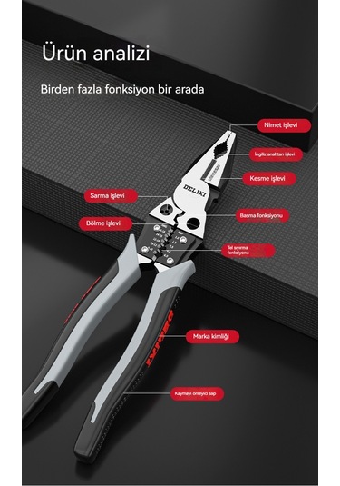 7 Dahil Olmak Üzere Anahtarlı Endüstriyel Sınıf Mengene