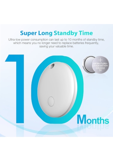 Suofeng Mfi Onaylı Bluetooth , Kayıp Önleyici, Bulma Uygulaması İle Entegre, Siyah 2'li Paket 2 Askı + 1 Pil