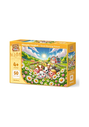 Art Çocuk Günaydın Fotoğrafı 50 Parça Puzzle