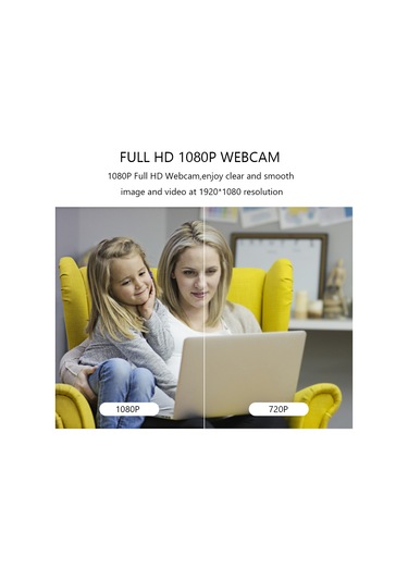 Geeksen 1080p Hd Usb Webcam İle Gürültü Engelleme Mikrofonu - Çevrimiçi Öğretim, Video Konferans Ve Canlı Yayın İçin