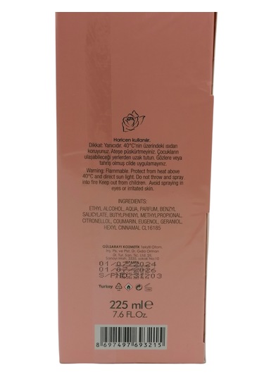 Rosella Özel Gül Kolonyası Pet Şişe 225ml