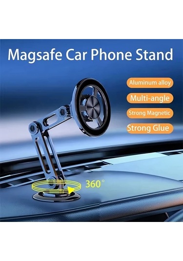 Boatshop1 Sıcak Satış Araba Cep Telefonu Tutucu Güçlü Manyetik 360 Dönen Siyah Taban Yapıştırıcı Halka Demir Levha