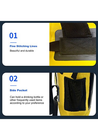 Ranyeek 30l Pvc Su Geçirmez Sırt Çantası - Geniş Kapasiteli Ve Ipx6 Suya Dayanıklı Outdoor Çanta Yeşil