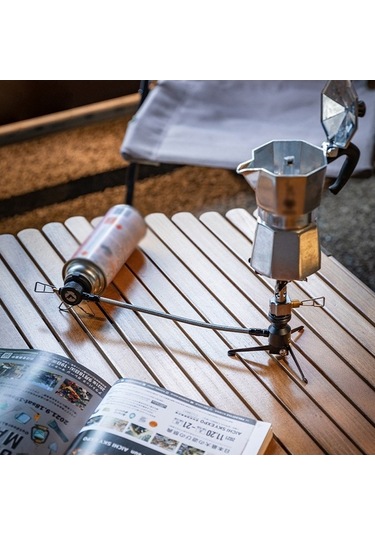 Ebitda Katlanabilir Alüminyum Gaz Ocak Adaptörü, Üçayak Braket, Uzatma Hortumu, Kamp Pişirme Aksesuarı, Siyah Siyah