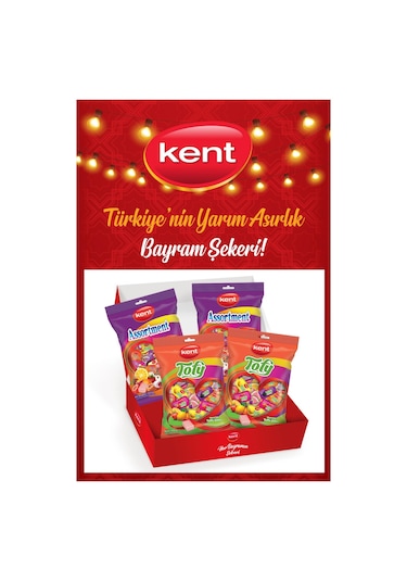 Kent Karışık ve Tofy Bayram Şekeri (375 Gr x 4 adet)