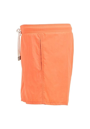 Somon Su İtici Özellikli Naylon Kumaş Düz Renk Basic Erkek Plaj Deniz Şort Mayo - 540-somon 001