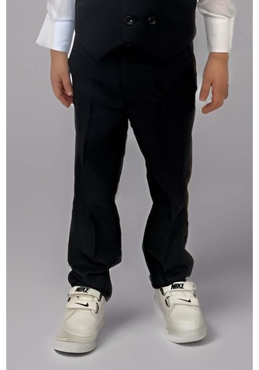 Riccotarz Erkek Bebek Takım Elbise Siyah Yelekli Alt Üst Takım 001