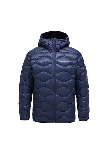 Peak Performance Helium Down Hood Jacket Erkek Outdoor Ceket G796 Lacivert - Kırmızı