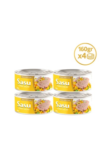 Sasu Mısırlı Ton Salata İri Parça 4 x 160 G