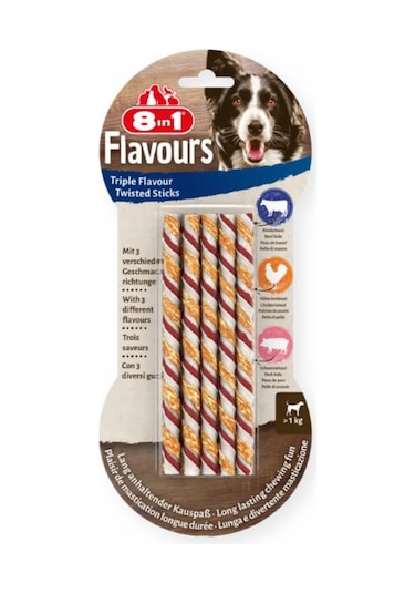 8in1 Flavours Triple Flavour Twisted Sticks Üçlü Lezzet Çubukları 70 G