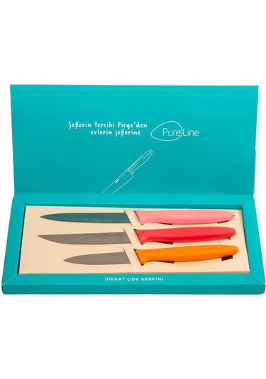 Pirge Pure Line Mutfak Bıçak Seti 3'lü