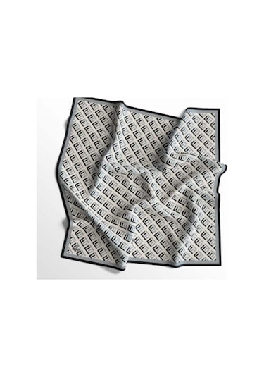 95 X 95 Quare Fresh Soft Pamuklu Eşarp - 03142 - 95 X 95 / Siyah Gri