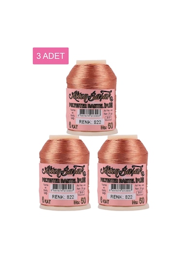 3 Adet Altınbaşak Oya Ve Dantel İpi 20 Gr - Royaleks - No: 822