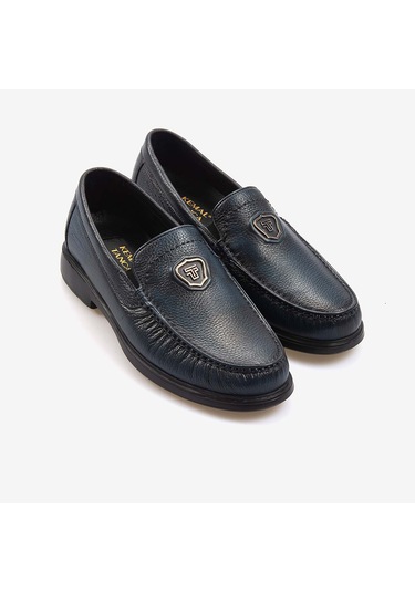 Kemal Tanca Hakiki Deri Erkek Günlük Ayakkabı Gr1532 Lacivert