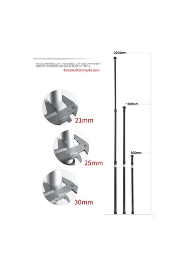 Novahub Hafif Paslanmaz Çadır Direği, Ayarlanabilir Boyutlu, Rüzgar Dirençli, Plaj Kamp İçin Kırmızı Kırmızı