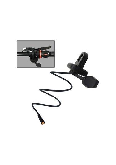 Pazly Elektrikli Bisiklet Scooter İçin Su Geçirmez Siyah Başparmak Gaz Siyah