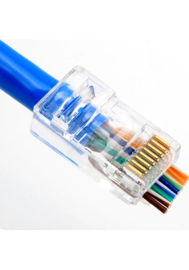 Yeni Nesil Delikli Cat6/Cat5 Rj45 Jack Konnektör Utp Jak 100 Adet