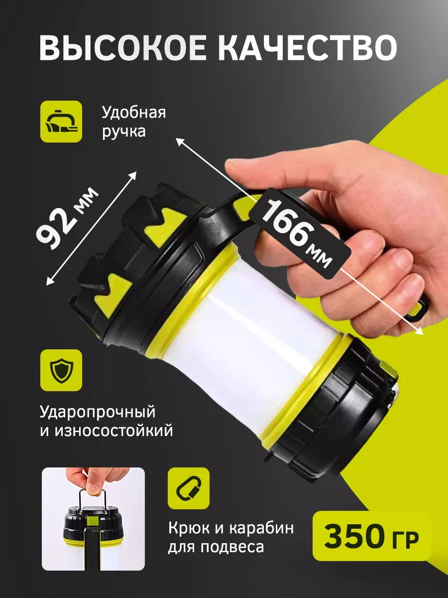 Shader Şarj Edilebilir Led Kamp Feneri 222505423 Kırmızı