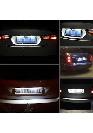 2 Adet Araba Led Numarası Arka Işık Lambası Plaka Işıkları Oto Ampul Xenon Beyaz Canbus 6500 K 12 V Volvo V701 Xc701 S60 S80 Xc90