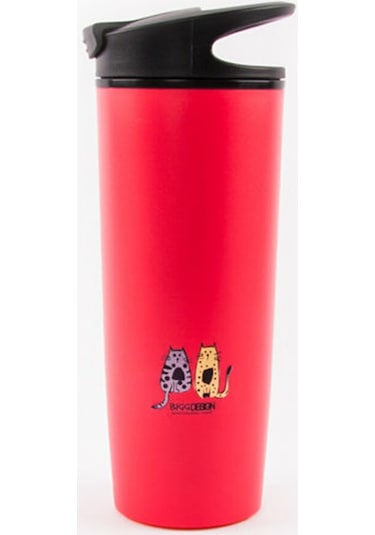 Biggdesign Cats Koleksiyon Kırmızı Devrilmez Mug