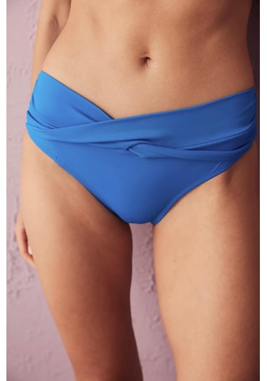 Deep Beach Basic Twist Beli Geçme Detaylı Bikini Altı Siyah