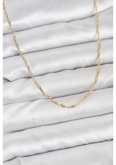 Cm 14k Gold Renk Pirinç Ezme Burgu Model Kadın Kolye Diğer