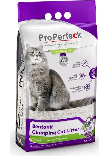 Pro Perfeck Lavanta Kokulu İnce Taneli Bentonit Kedi Kumu 10 L