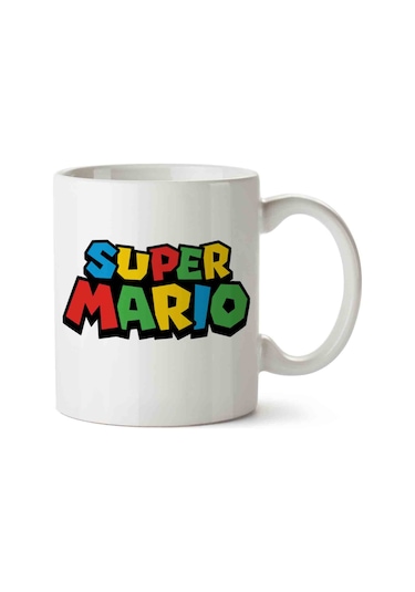 Super Mario Renk Yazı Kupa Bardak