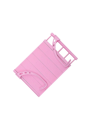 Ganzhoushop Kurutma Rafı Katlanabilir Kurutma Rafı Ev Kullanıcıları Giysileri Kurutma Plastik 38x35x3cm 1setpembe Çok Renkli