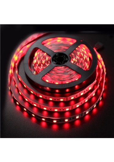 Lamptime Şerit Led Üç Çipli İç Mekan Kırmızı 113007 (5 Metre)