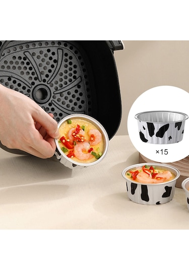 Suntek 15 Adet Alüminyum Muffin Bardaklar Folyo Pişirme