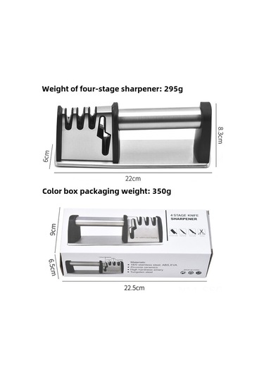 Springsun Ev Ofisi Çelik Saplı Tungsten Çelik Taşlı 4'lü Hızlı Elle Bıçak Kesici, Mutfak Aletleri, Kaliteli, Kullanıması Kolay, Paketli Diğer