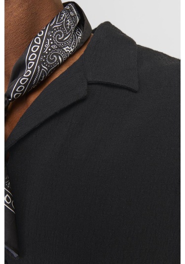 Jack & Jones Erkek Gömlek 12255781 Siyah Siyah
