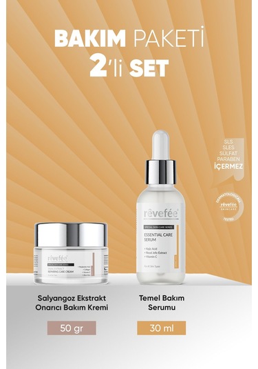 Salyangoz Ekstraktlı Onarıcı Bakım Kremi & Essential Care C Vitaminli Serum