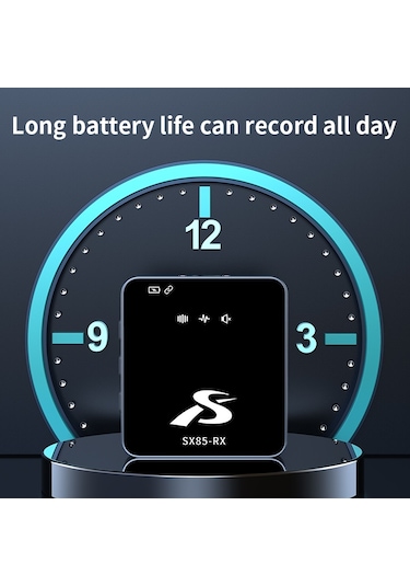 Sx85 1 Tx + 1 Rx Kare Akıllı Gürültü Azaltma Yaka Kablosuz Mikrofonu Type-c