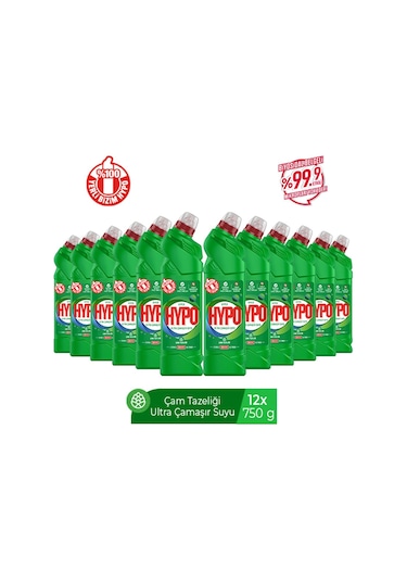 Hyper Hypo Ultra Kıvamlı Çamaşır Suyu Çam Tazeliği 12 x 750 G