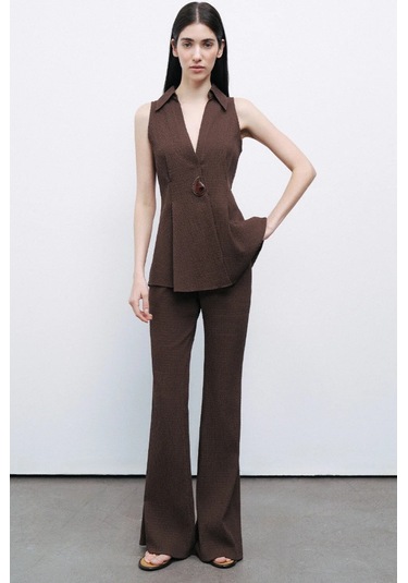 N25yn6132 Nocturne Bluz Kahve Rengi